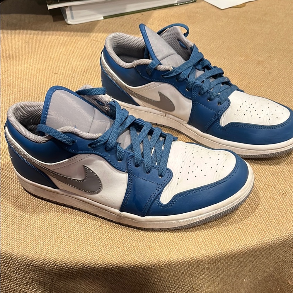 Men's Blue and White Nike Dunk Low